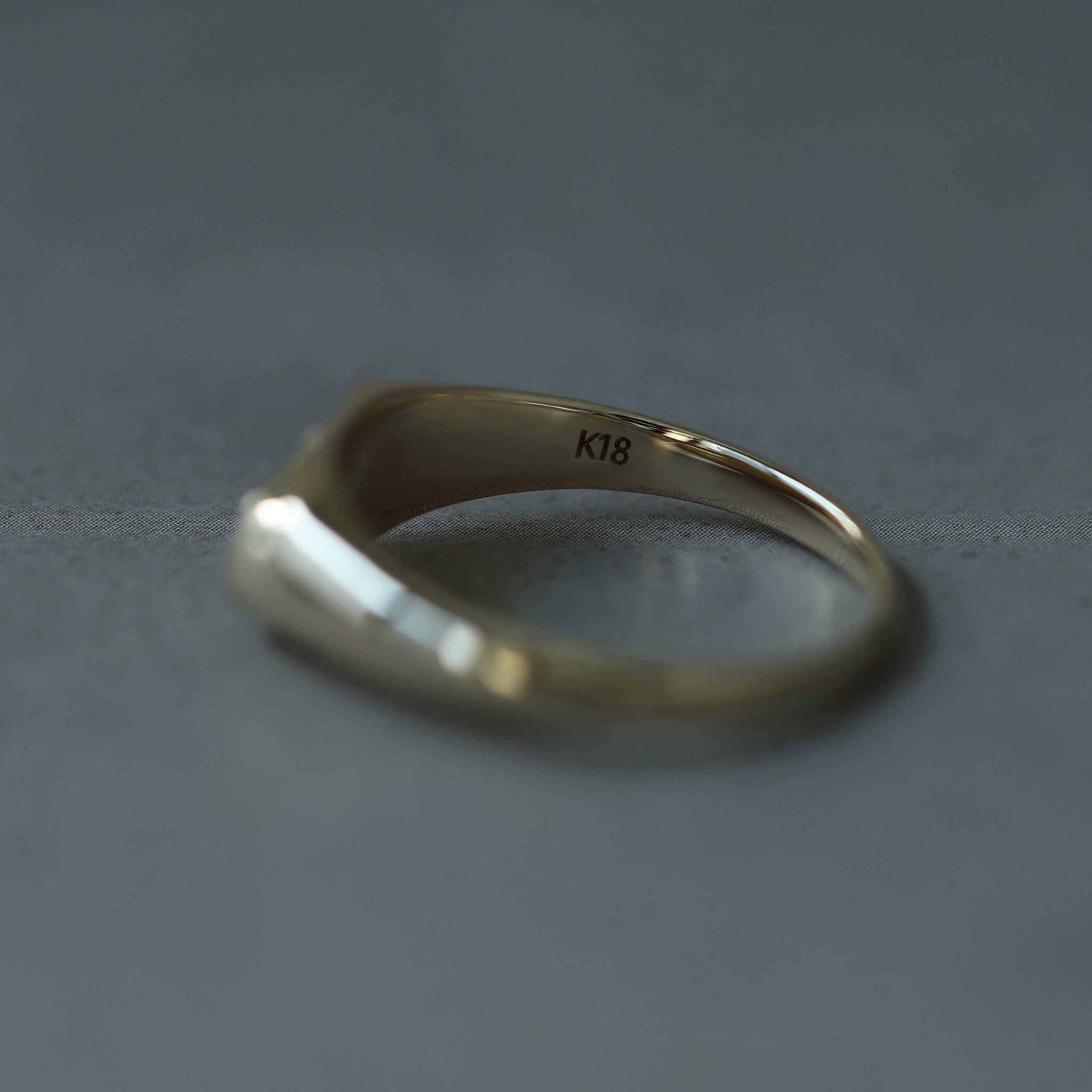 【K18YG】signet"RING"
