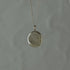 K10 yellow gold signet charm pendant on chain.