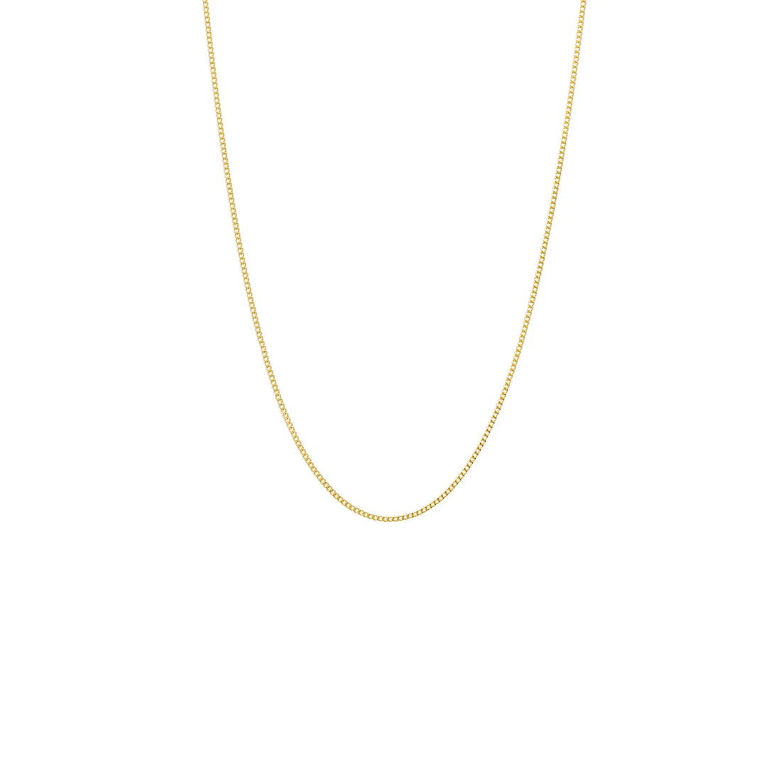 K10YG curved chain necklace with a luxurious, simple design.