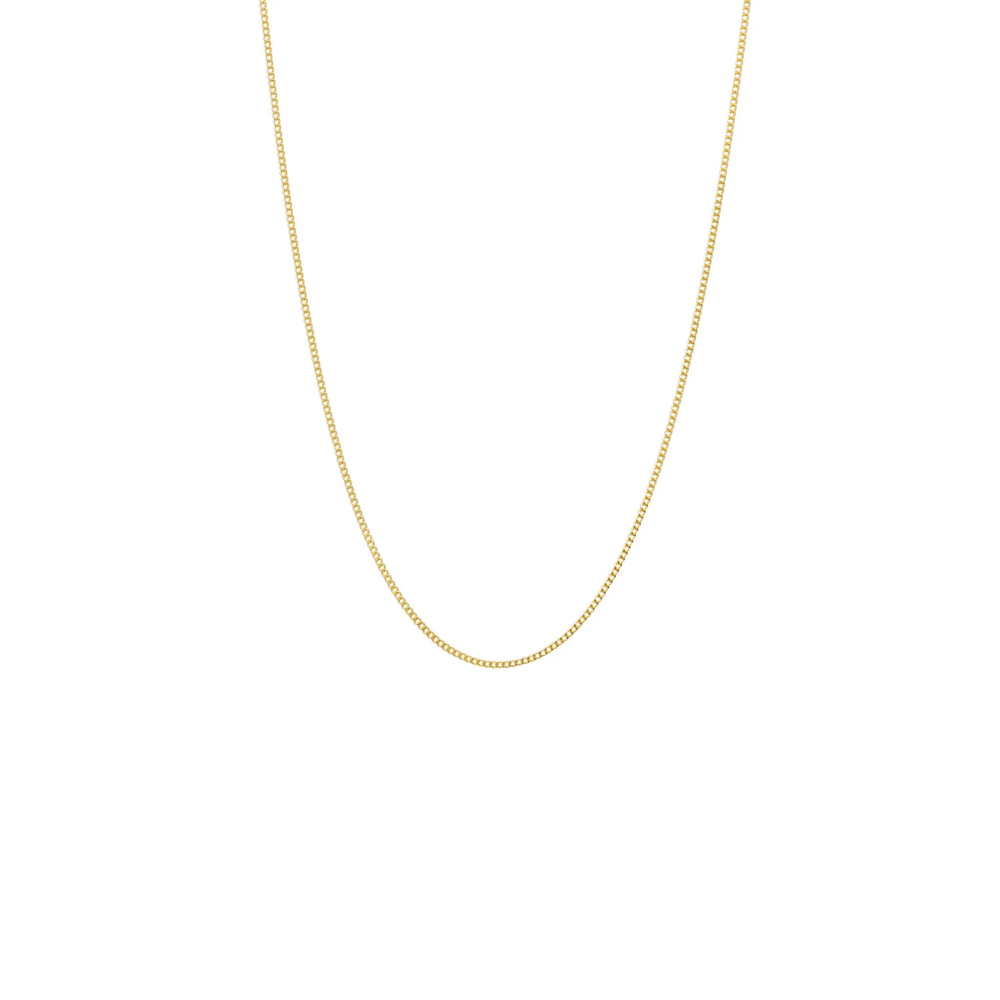 K10YG curved chain necklace with a luxurious, simple design.