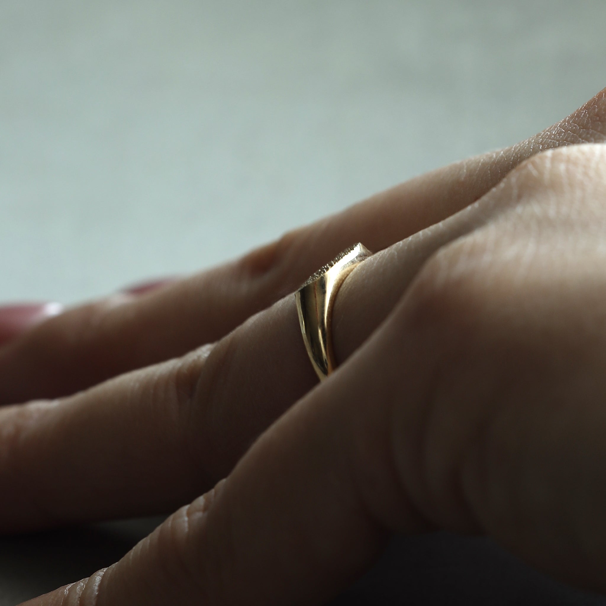【K18YG】signet"RING"